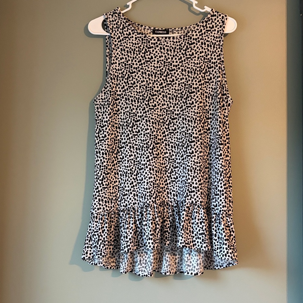 Express ruffle sleeveless top.